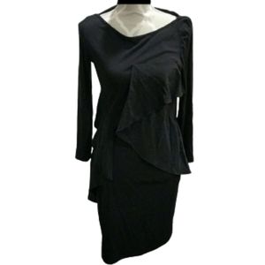 COS Soft black dress with silk ruffles